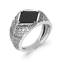 Maison de la Bijouterie Bague<Bague homme ZU4YV0W Argent Agate