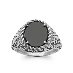 Maison de la Bijouterie Bague<Bague homme ZU4300W Argent Agate