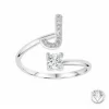 Athème Bague<Bague Initiale J Femme B2804-J - Métal Argent