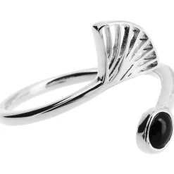 Kosma Paris Bague<Bague Kosma Arielle BRS22251-ARGENT - Métal Argenté & Onyx Noir Femme