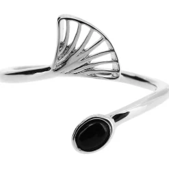 Kosma Paris Bague<Bague Kosma Arielle BRS22251-ARGENT - Métal Argenté & Onyx Noir Femme