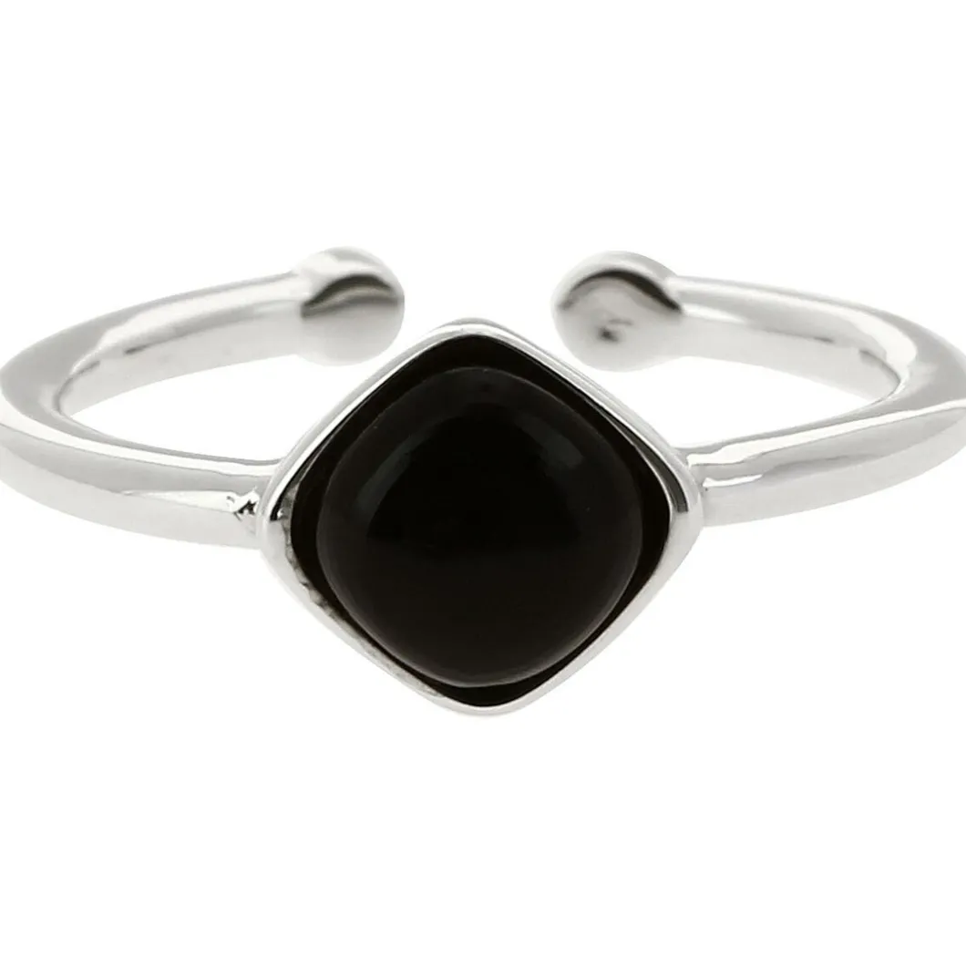 Kosma Paris Bague<Bague Kosma Ella BRSL0438- - Métal é & Onyx Noir Femme Argent