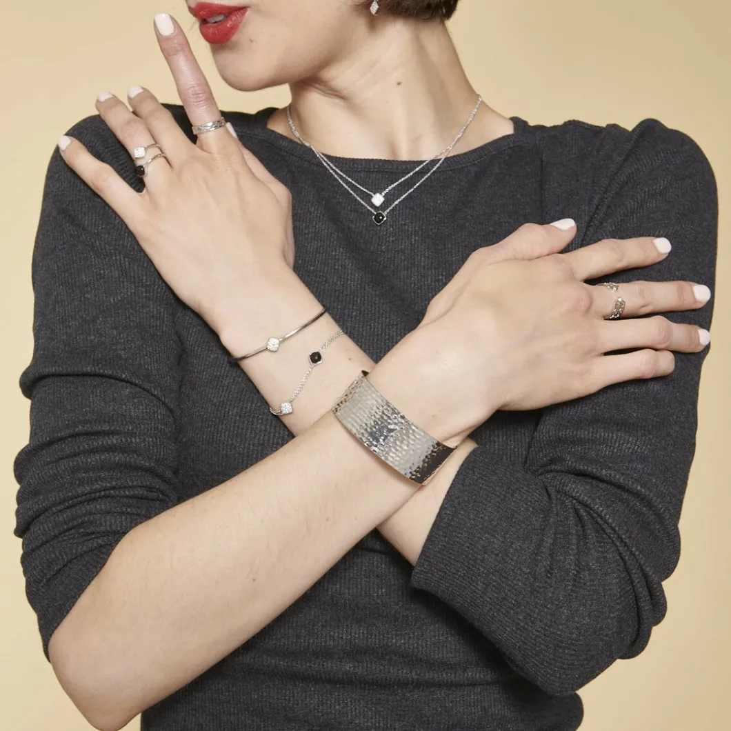 Kosma Paris Bague<Bague Kosma Ella BRSL0438- - Métal é & Onyx Noir Femme Argent