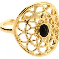 Kosma Paris Bague<Bague Kosma Stella BRSL0436-ONXBK - Métal jaune & Onyx Noir Femme Doré