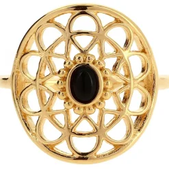 Kosma Paris Bague<Bague Kosma Stella BRSL0436-ONXBK - Métal jaune & Onyx Noir Femme Doré