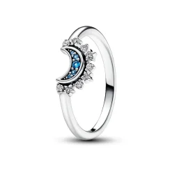 Pandora Bague<Bague Lune Scintillante Bleu Céleste