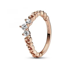 Pandora Bague<Bague Métal doré à l'or rose fin 585/1000 Tiare Volute Royale