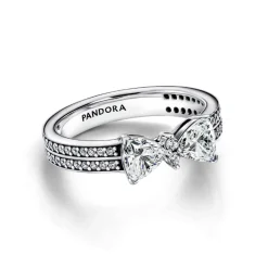 Pandora Bague<Bague Nœud et Double Rang Scintillant