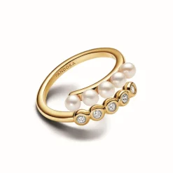 Pandora Bague<Bague Ouverte Perles de Culture et Pavé