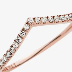 Pandora Bague<Bague 186316CZ - Bague Voeu Scintillant Rose Femme