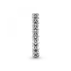 Pandora Bague<Bague Moments Couronne d'Étoiles noires Asymétriques - Argent