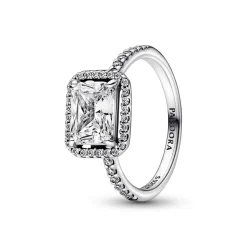 Pandora Bague<Bague Timeless - Halo Rectangulaire Scintillant