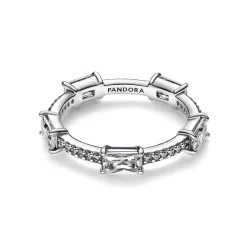 Pandora Bague<Bague Timeless - Rectangles Pavés Scintillants