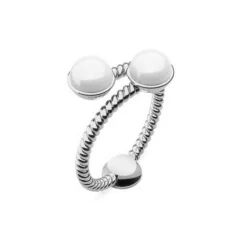 Paul Hewitt Bijoux Bague<Bague Paul Hewitt PH-FR-ROPE-S - Rope Pearl Acier Argent