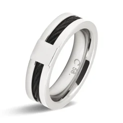 Rochet Bague<Bague Cabestan A2381 - Bague Acier Trait noir