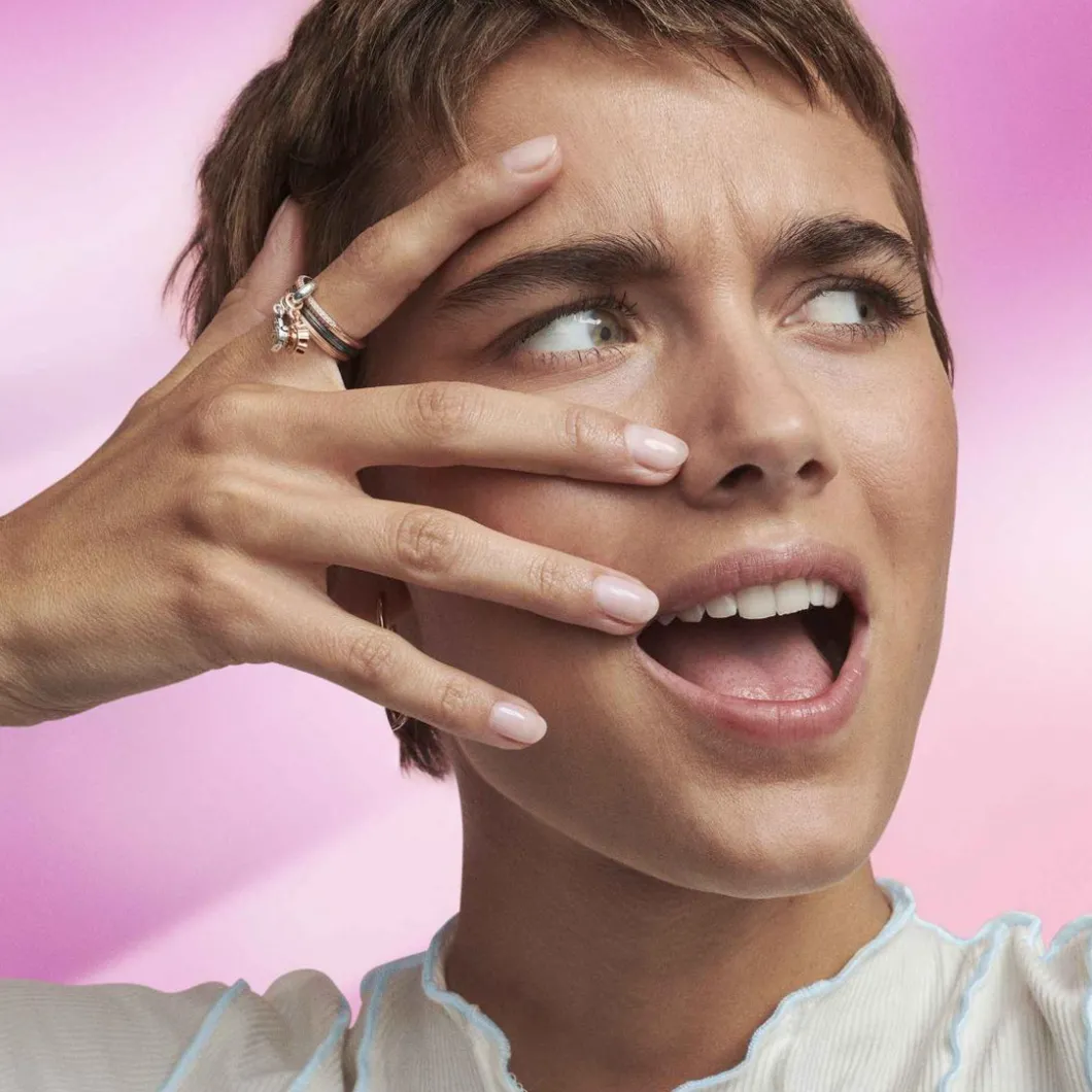 Pandora Bague<Bague ronde ME - Métal Doré à l'or Rose fin 585/1000