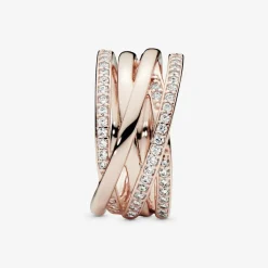 Pandora Bague<Bague Scintillante & Lignes Polies Timeless