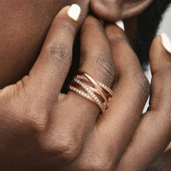 Pandora Bague<Bague Scintillante & Lignes Polies Timeless