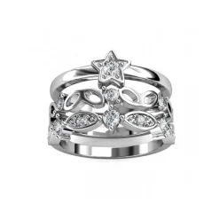 MYC-Paris Bague<Bague Solar DR0341-S - Argenté Et Cristal