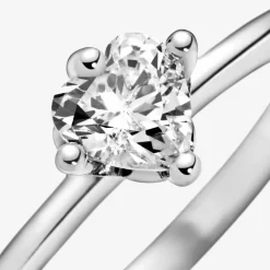 Pandora Bague<Bague Solitaire Cœur Incolore Moments