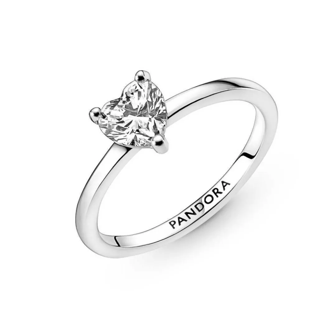 Pandora Bague<Bague Solitaire Cœur Scintillant - Timeless