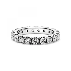 Pandora Bague<Bague Éternité cristaux blanc Timeless -Argent