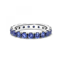 Pandora Bague<Bague Éternité cristaux bleu Timeless -Argent
