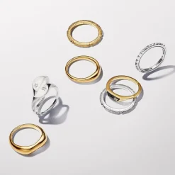 Pandora Bague<Bague Texture et Pierres ME Argent