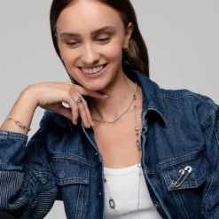 Ti Sento Bague<Bague - 12323SI Rhodié Liens Effet Corde Argent