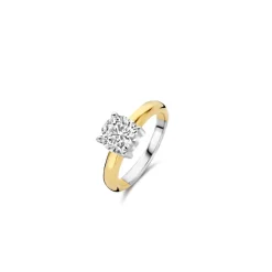 Ti Sento Bague<Bague - 1464ZY Argent Et Oxyde De Zirconium GM Doré