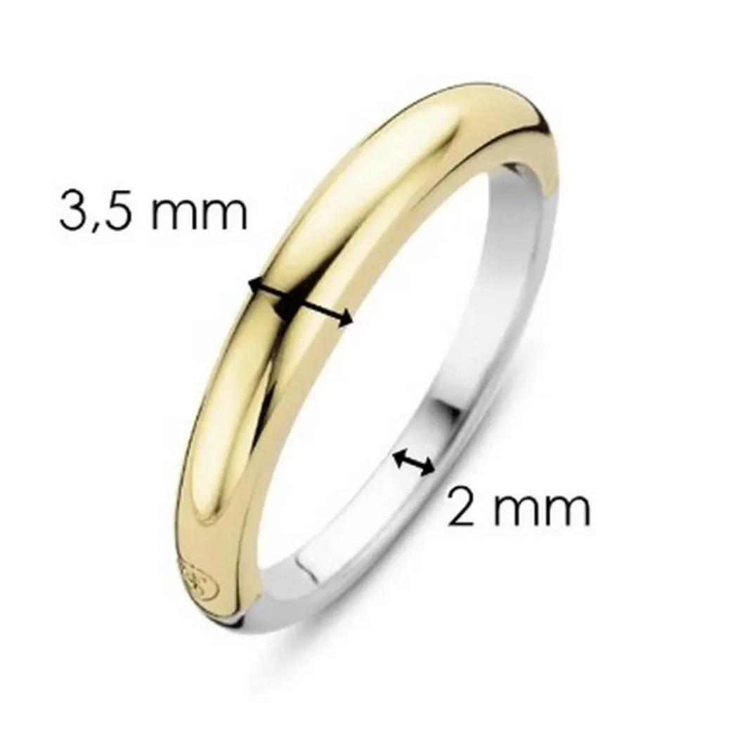 Ti Sento Bague<Bague 12104SY - Bague Argent Anneau Dé Bijoux Or