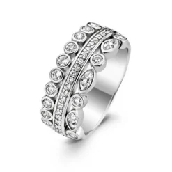 Ti Sento Bague<Bague 1984ZI - Bague Argent Zirconium Bijoux