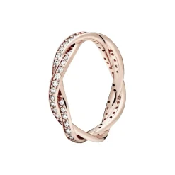 Pandora Bague<Bague Torsades Scintillante Timeless Métal doré à l’Or Rose fin 585/1000ᵉ