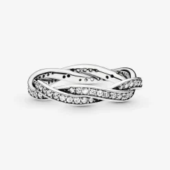 Pandora Bague<Bague Torsades Scintillante Timeless Argent 925/1000ᵉ