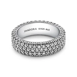 Pandora Bague<Bague Triple Rang Pavé - Timeless