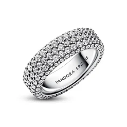 Pandora Bague<Bague Triple Rang Pavé - Timeless