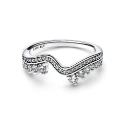 Pandora Bague<Bague Vague Asymétrique Scintillante argent 192543C01