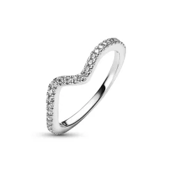 Pandora Bague<Bague Vague Scintillante argent