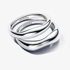 Pandora Bague<Bagues Superposables de Forme Organique Argent