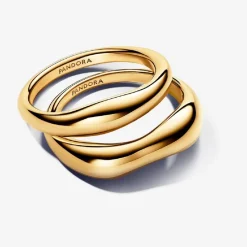 Pandora Bague<Bagues Superposables de Forme Organique Doré
