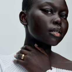 Pandora Bague<Bagues Superposables de Forme Organique Doré