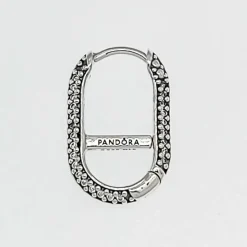 Pandora Boucles D'Oreilles<Boucle d'oreille pavée Link ME - Argent