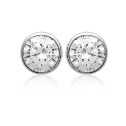 Maison de la Bijouterie Boucles D'Oreilles<Boucles d'oreille mixte argent rhodié serti clos classique - Z5ZZ5Z06
