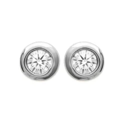 Maison de la Bijouterie Boucles D'Oreilles<Boucles d'oreille mixte argent rhodié serti clos rhodie - Z5ZZ5Z0Y