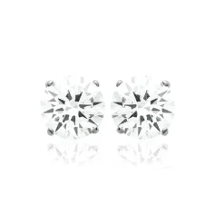 Maison de la Bijouterie Boucles D'Oreilles<Boucles d'oreille Puces Oxydes mixte argent rhodié serti griffe classique - Z5055Z06