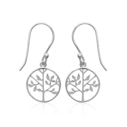 Maison de la Bijouterie Boucles D'Oreilles<Boucles d'oreilles Arbre de vie Pendantes Argent W4U0U00