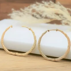 Maison de la Bijouterie Boucles D'Oreilles<Boucles d'oreilles créoles femme 40mm plaqué or Y635040