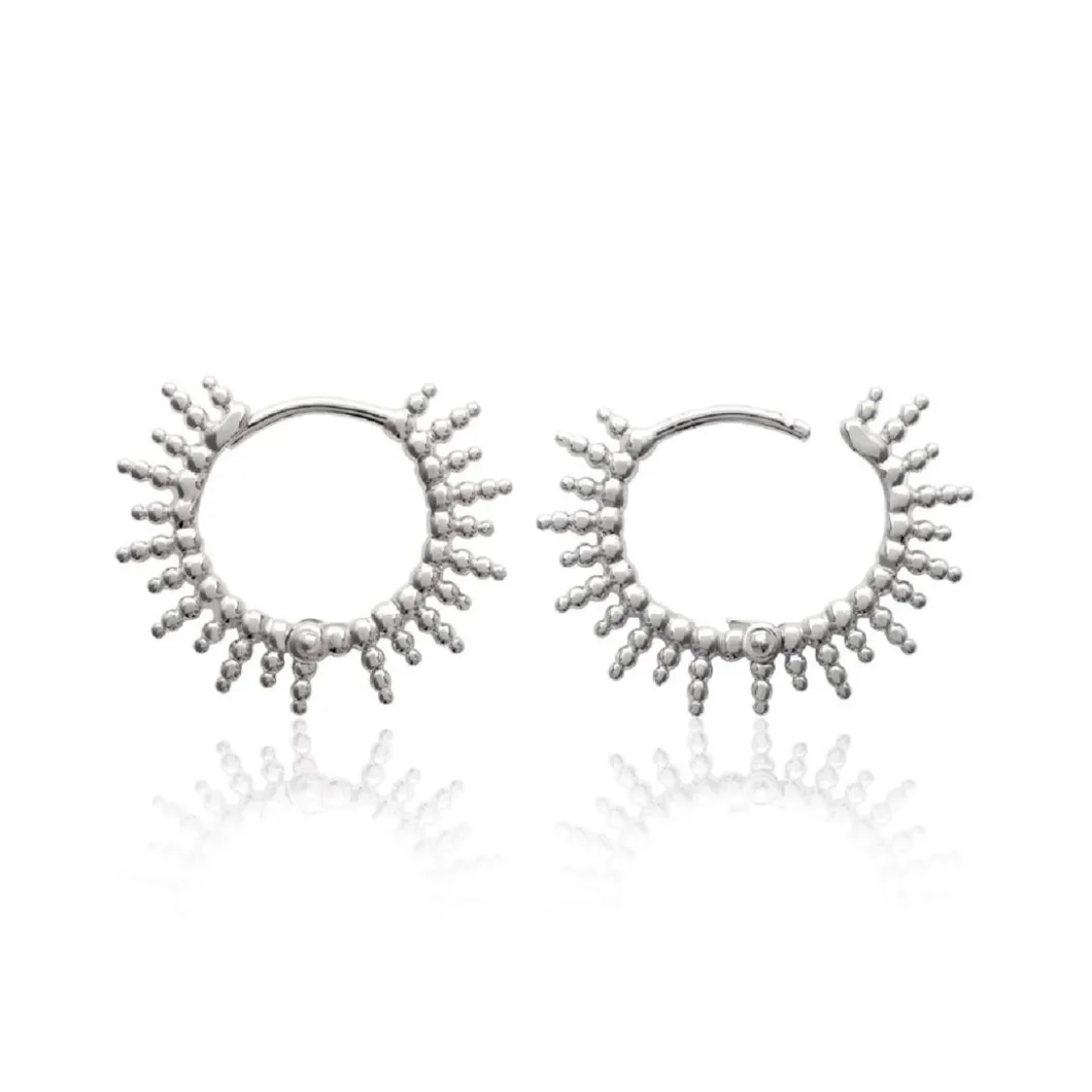 Maison de la Bijouterie Boucles D'Oreilles<Boucles d'oreilles créoles soleil Argent W6YZ500