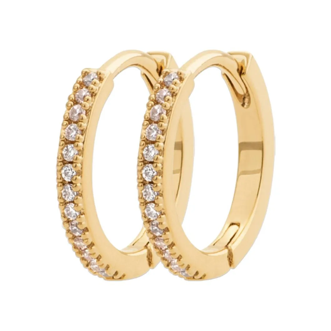 Maison de la Bijouterie Boucles D'Oreilles<Boucles d'oreilles créoles 14mm oxyde de zirconium Y634YZ0