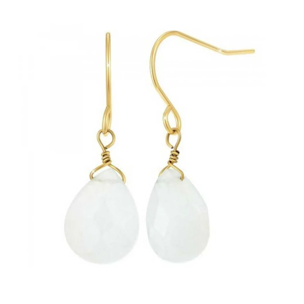 Angèle M Bijoux Boucles D'Oreilles<Boucles d'oreilles Femme B2499-BLANC - Angèle M Doré